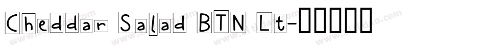 Cheddar Salad BTN Lt字体转换